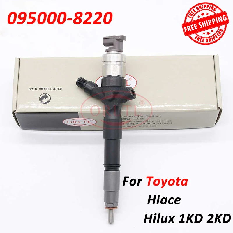 

ORLTL New Nozzle 095000-8222 Common Rail Injector 095000-8220 For Toyota Hilux Hiace 2KD