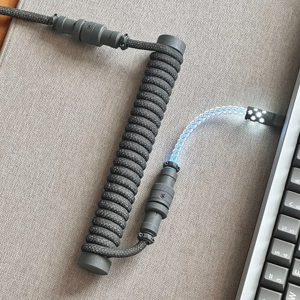 Unknown Error Keyboard Cable 8K RGB Three-Section Copper Aviation
