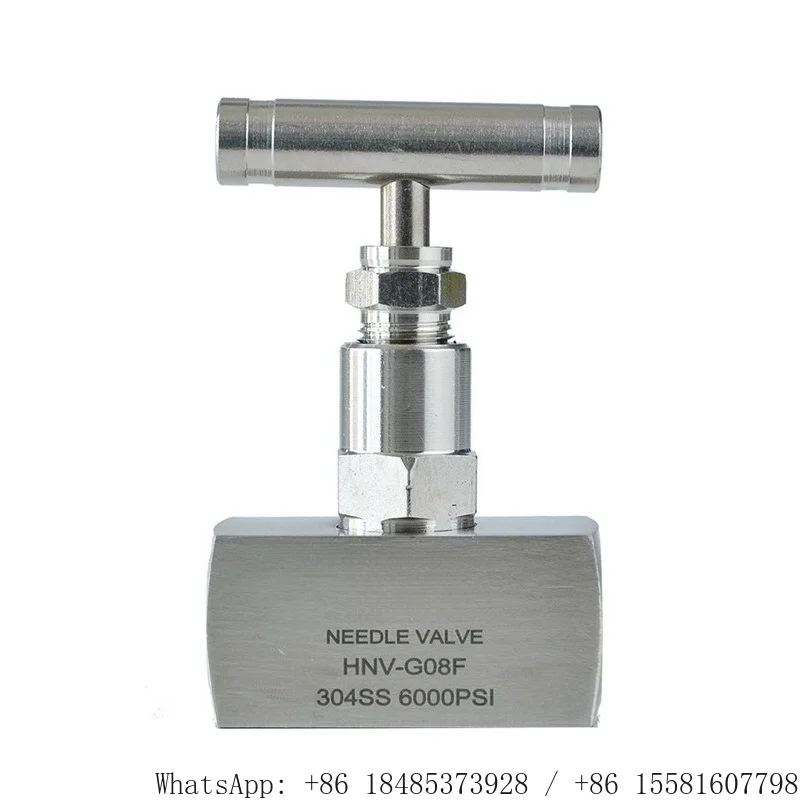 304 Stainless Steel Needle Valve HNV-G08F 6000PSI Female Thread High Pressure Gauge Instrument Globe Valve