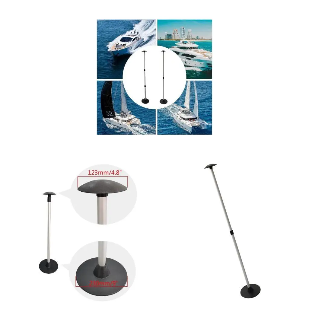 Telescopic Boat Cover Support Rod with Wide Base & Heavy Duty Aluminum Construction Boat Cover Stand for Watercraft