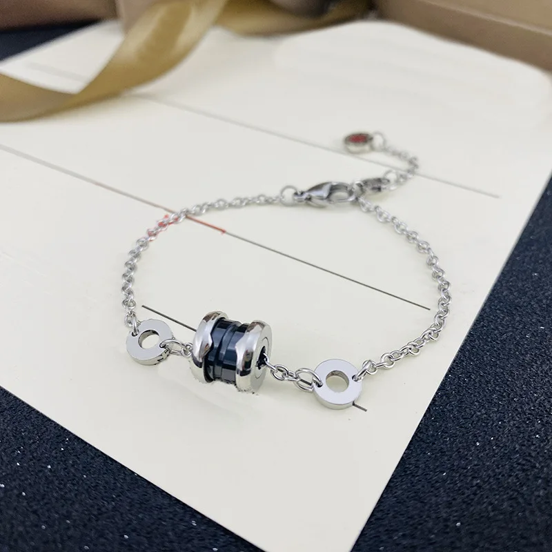 High quality S925 silver original Roman ceramic spiral bracelet for men and women luxury jewelry vintage couple style wedding