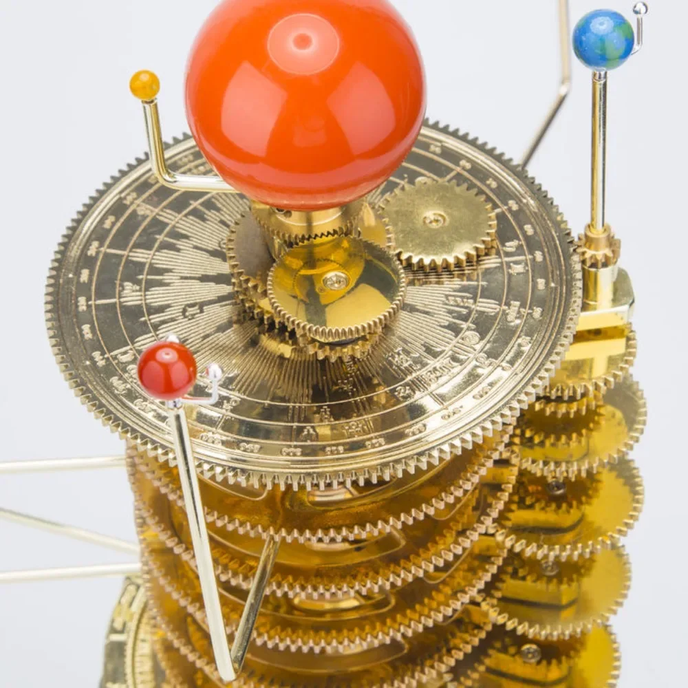 NF 200Pcs DIY 3D Metal Orrery Solar System Planets Model Kit Brass Celestial Ornament mechanical hand-made Gift  Assembly Model