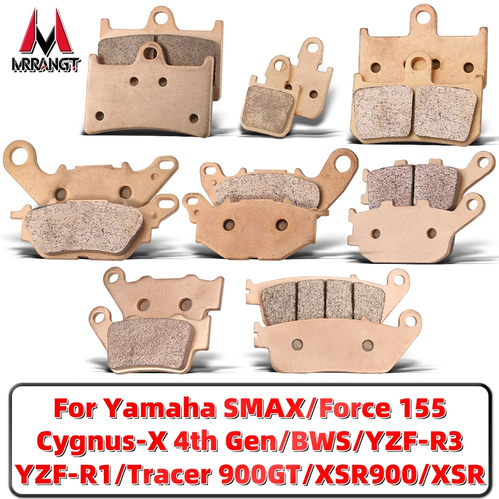 

MRRANGT Motorcycle Brake Pads Set For Yamaha SMAX FORCE155 CygnusX BWSR R1 R3 Tracer900GT XSR900 XS900R Sintered Metal