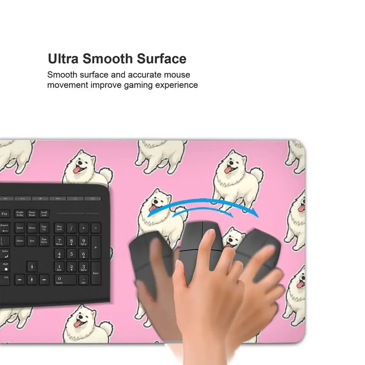 Diseño samoyedo para amantes de los perros, alfombrilla grande para ratón, teclado de ordenador, alfombrilla para ratón, Gamer, PC, portátil, escritorio, accesorios de oficina, alfombrillas para mesa