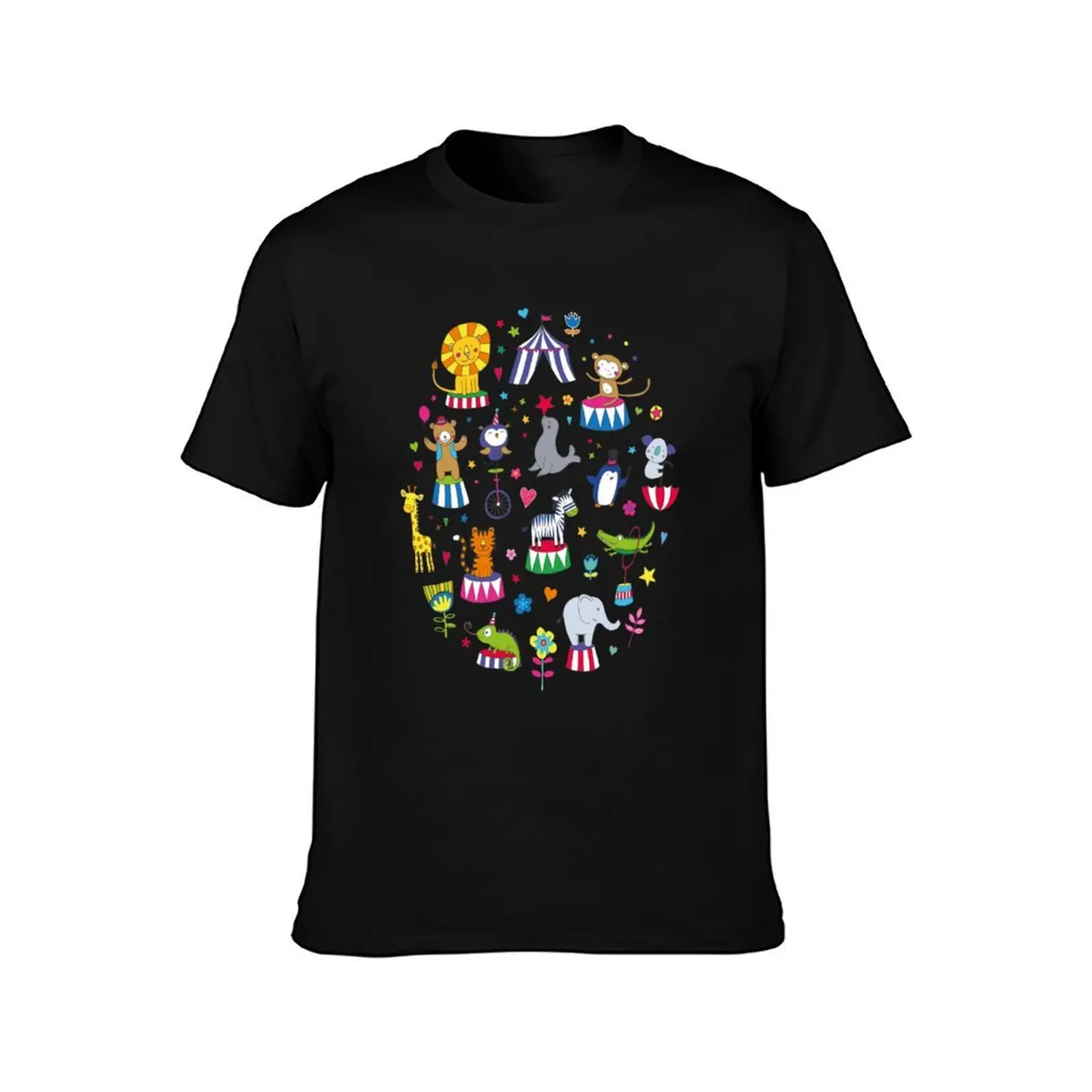 Circus Animal Alphabet - multicoloured on sky blue - Cute animal pattern by Cecca Designs T-Shirt Performance Dry Fit T-Shirt