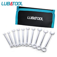 10PCS Mini Spanner Lightweight Combination Wrench Set Organizer With Bag Metric 4-11mm/SAE 5/32\