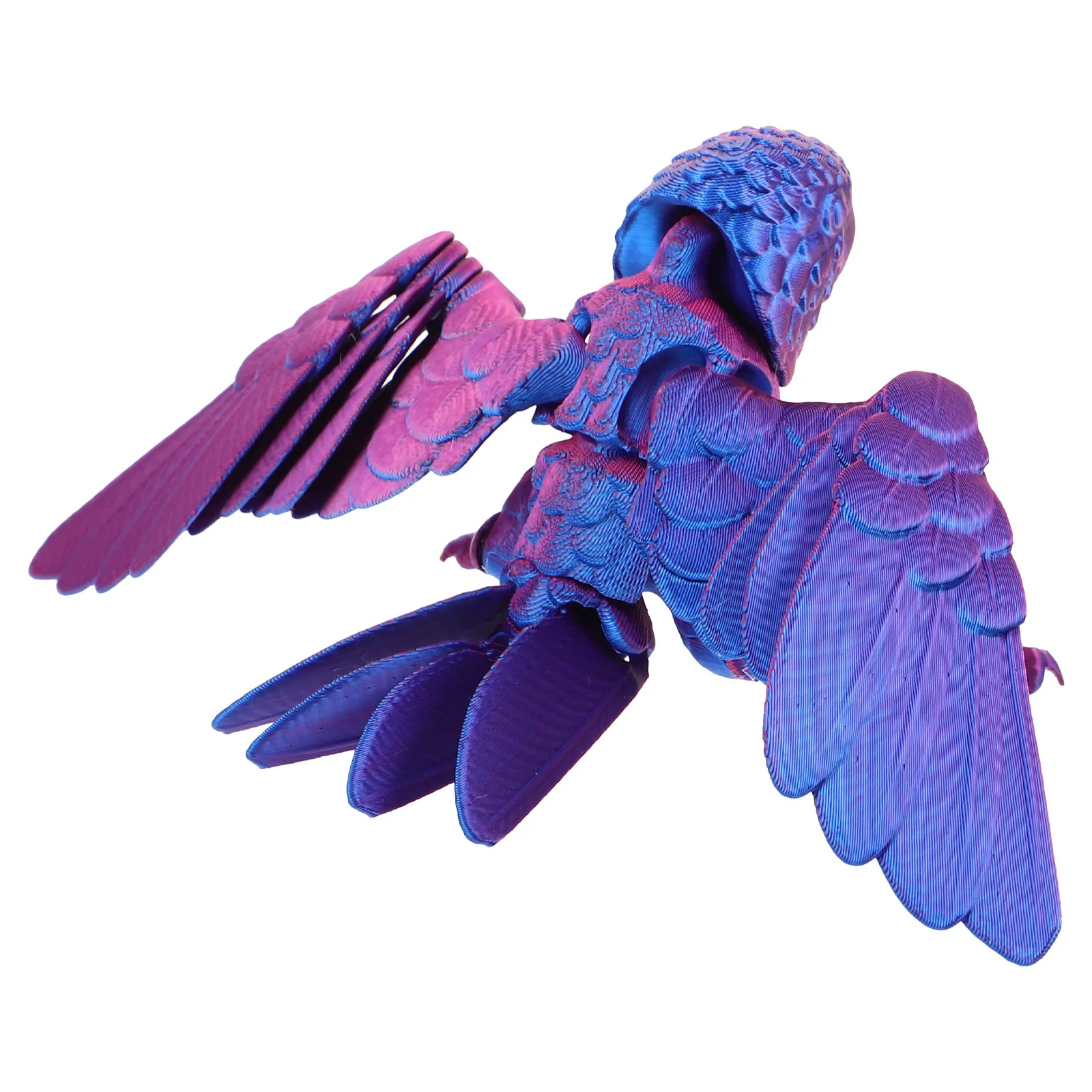 

Realistic 3D Printed Parrot Bird with Flexible Wings Articulated Desk Decoration Home Office Kids Interactive Animal