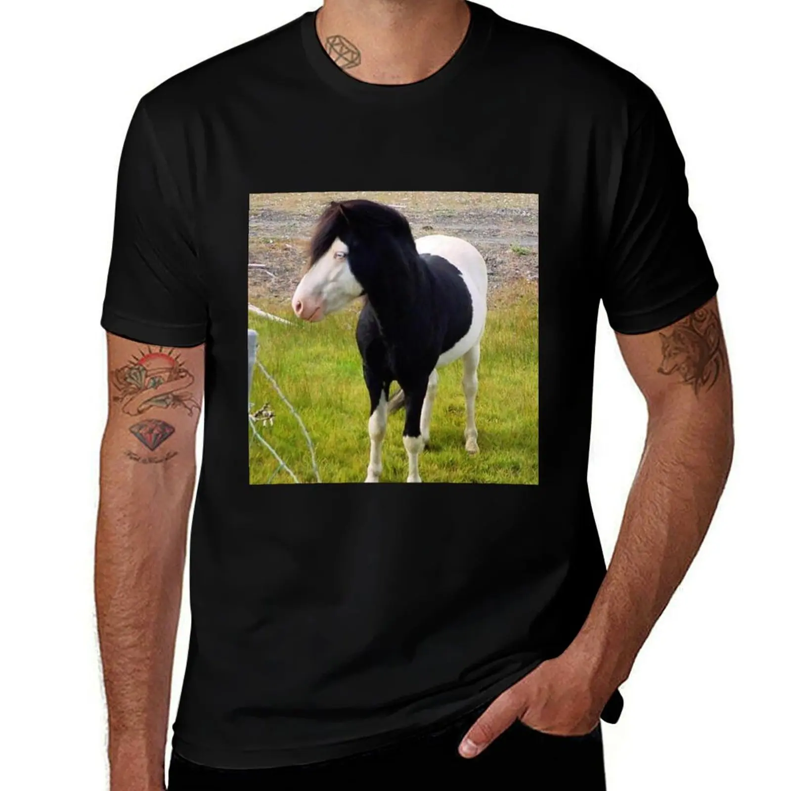 

emo horse T-Shirt anime stuff funny meme t-shirts vintage clothes mens graphic t-shirts anime