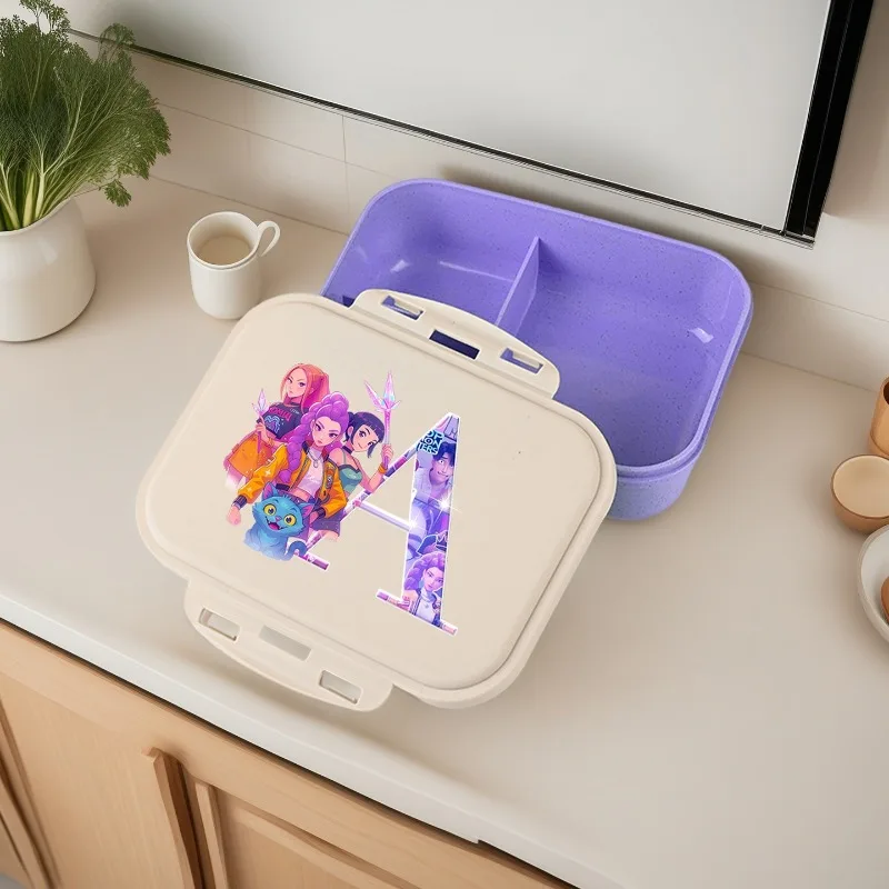 K Pop Demon Hunters Mädchen Jungen Cartoon Lunchboxen Student Kunststoff Tragbare Bento Box Isolierte Lunchbox Geburtstag Niedliche Geschenke