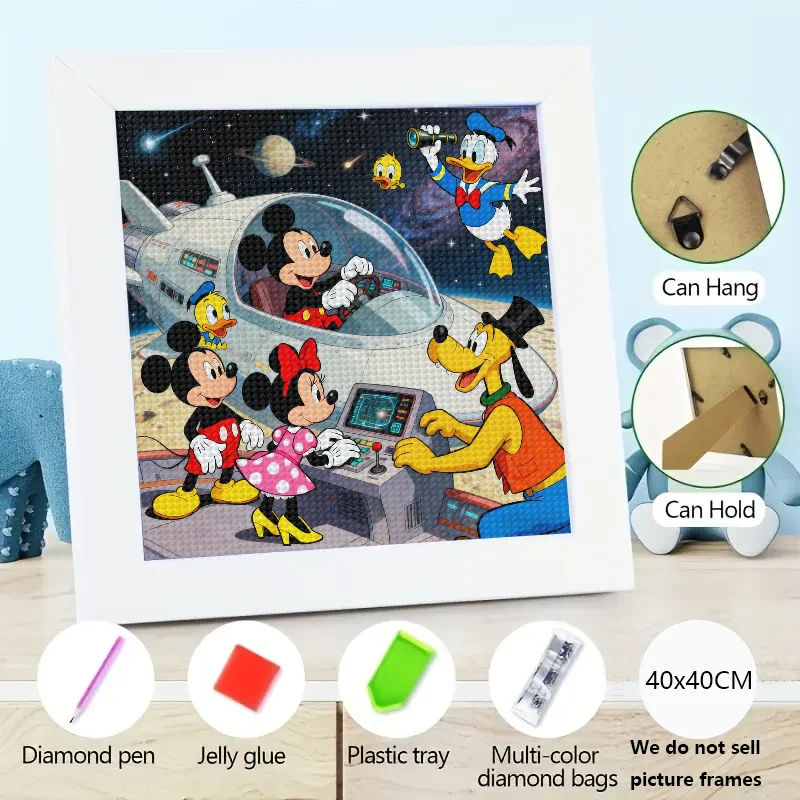 

1 шт. Disney Микки Маус и друзья Космические приключения 5D Полный дрель Набор для алмазной живописи, DIY Art Craft Gem Rhinestone Вышивка Ho