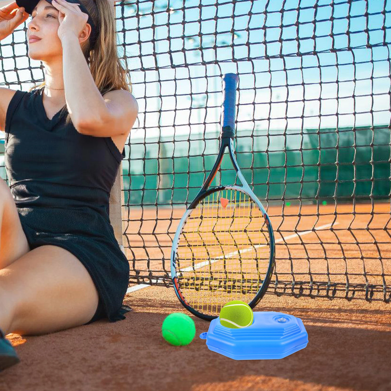 Tennis Training Base Stable Support Stand for Individual Practice Indoor Outdoor Skill Development Reflex Coordination Equipment