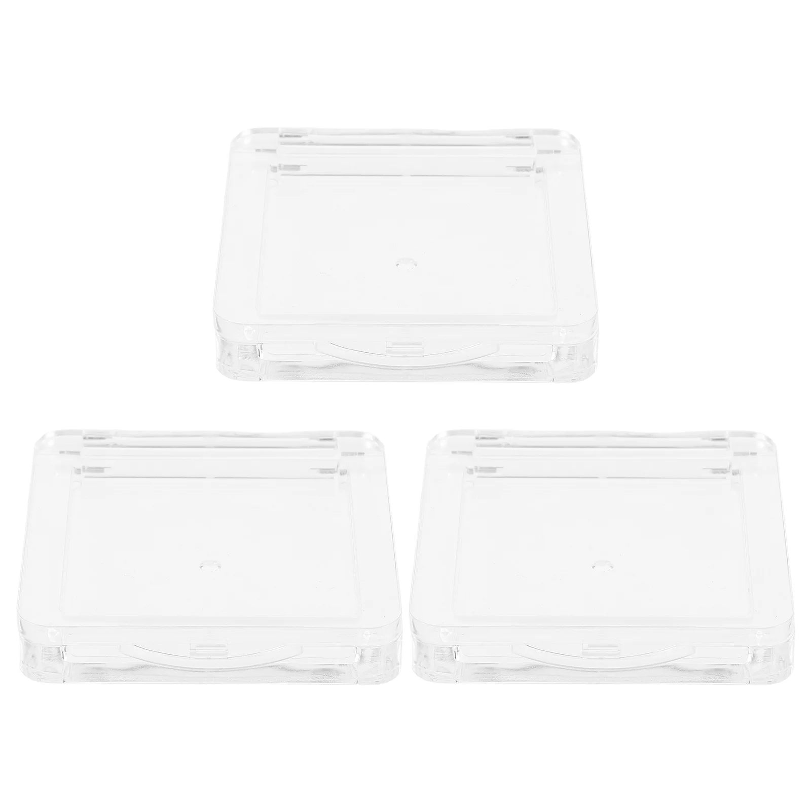 

3 Pcs Single Layer Highlight Box Makeup Pallette Empty Eyeshadow Tray Mixing Palette Powder Container Lipstick