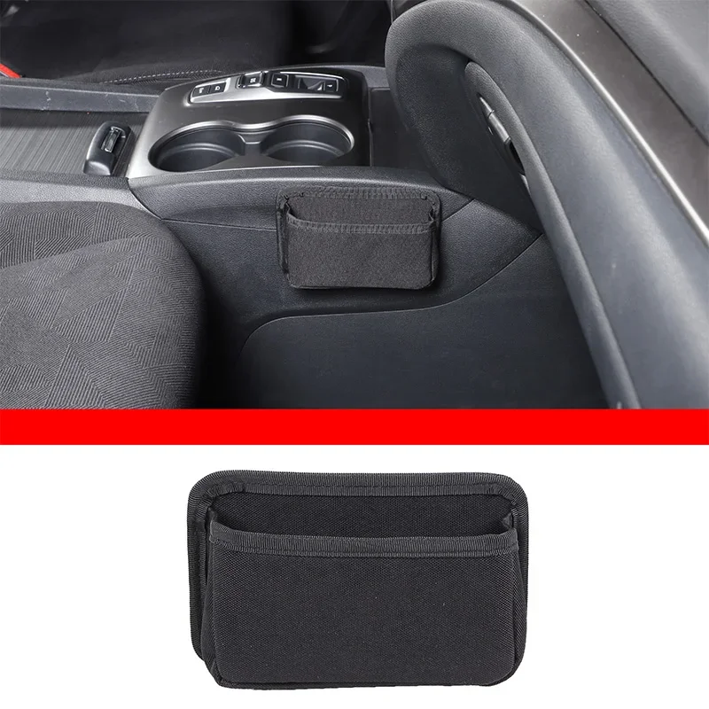 

For 2015-2022 Honda Pilot Oxford cloth black car center console armrest box side storage bag car interior accessories 1PCs