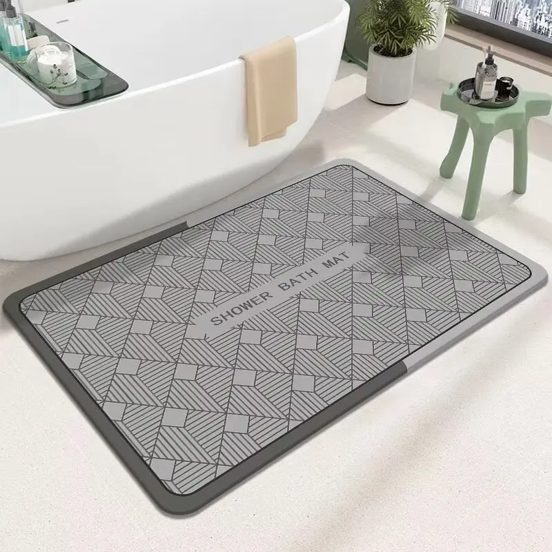 سجادة أرضية الحمام الكرتونية، طين المشطورة، امتصاص الماء سريع الجفاف، سجادة الباب، سجادة المرحاض المنزلية غير قابلة للانزلاق #3