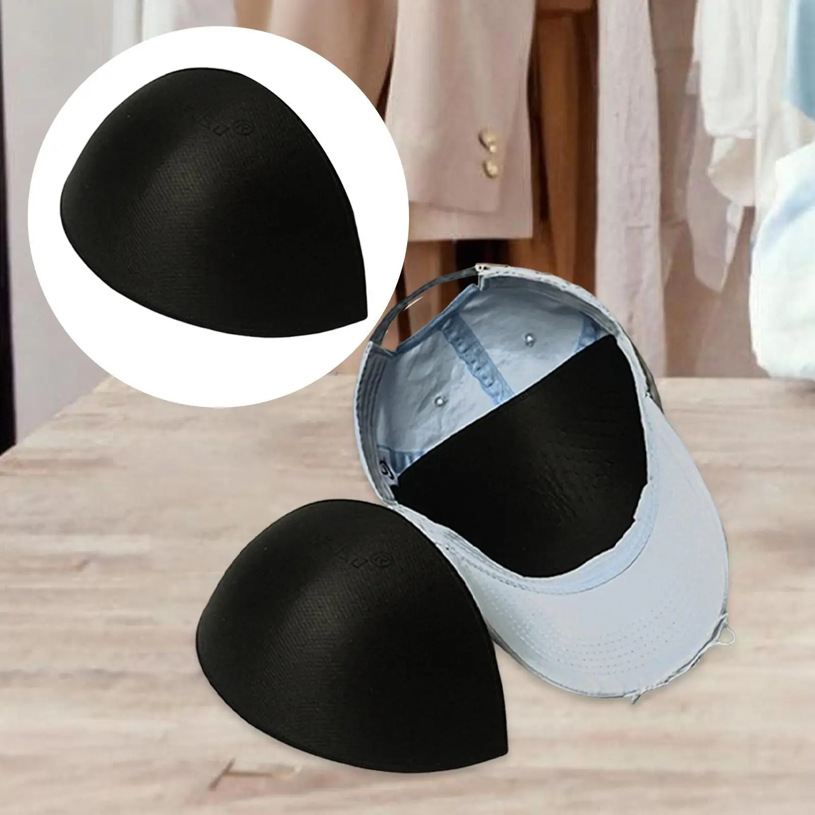 Soft Baseball Cap Shaper Inserts Cotton Fabric Inner Support for Fitted Caps Flexible Breathable Hat Shape Retention Reusable