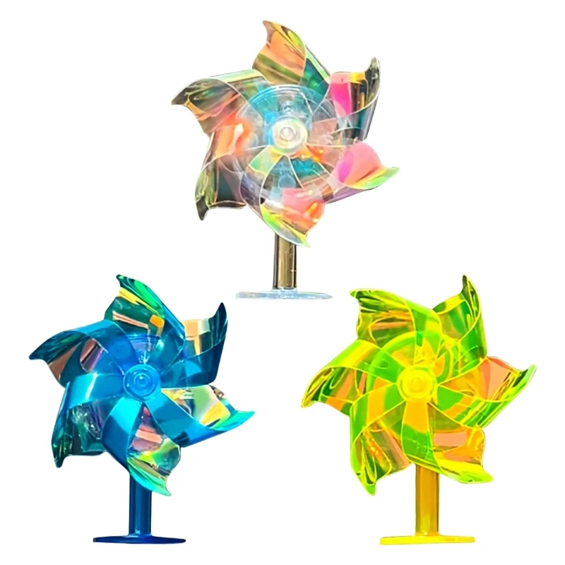U13C Car Motorcycle Handlebar Wind Energy Colorful Lights Windmill Ornaments Decors