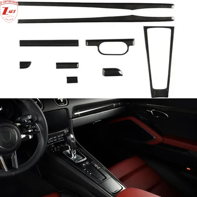 Z-ART 718 Carbon Fiber Interior Parts for Porsche Boxster Cayman 718 Carbon Fiber Interior Trim Parts for Porsche 718