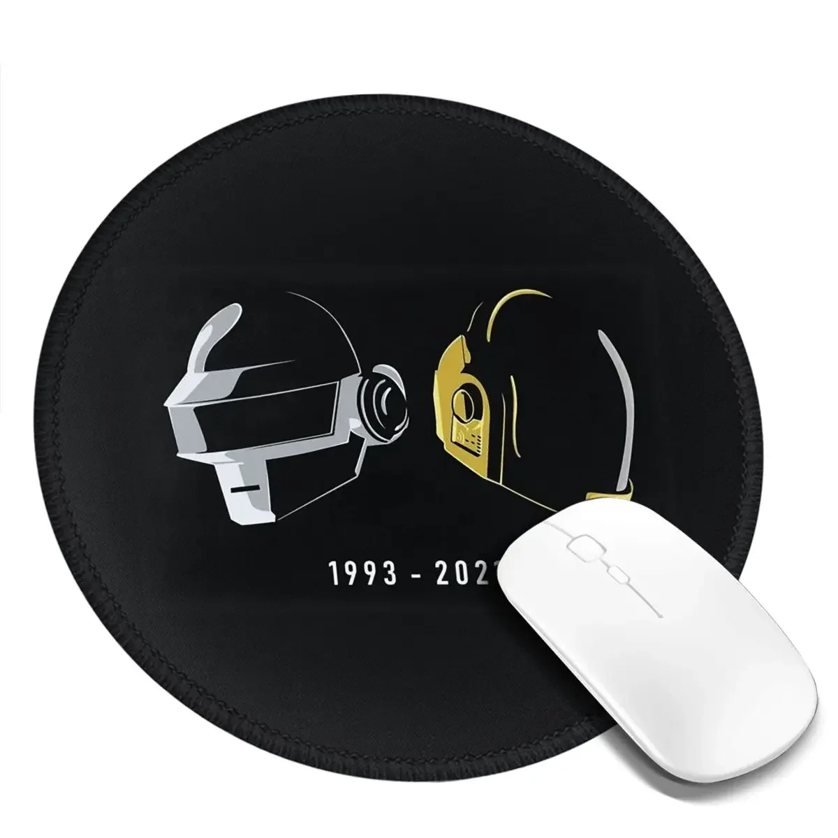 Daft Punk Electronic Music Band Tribute Helmet Art Round Mouse Pad Computer Keyboard Mouse Mat Gaming Laptop Desk Mat