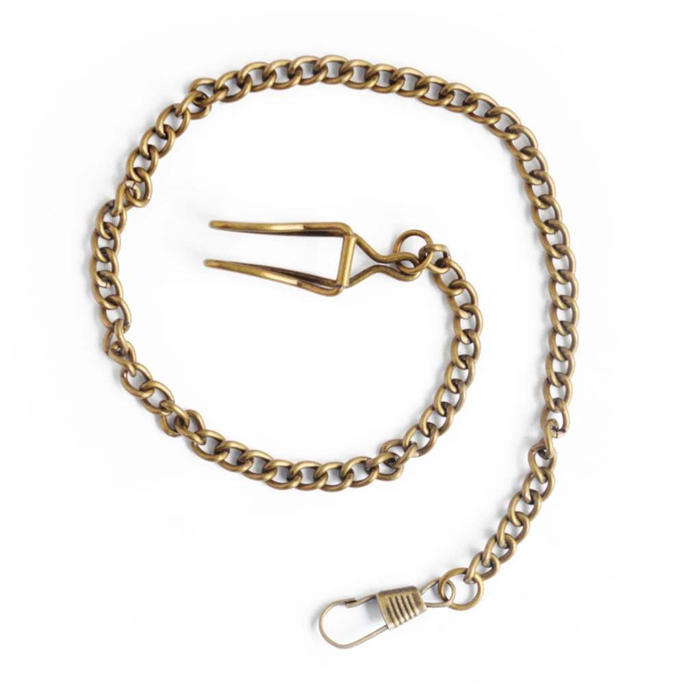 

4pcs 39Cm Metal Pocket Watch Chains Retro Style Heavy Duty Closure Watch Holder Belt Key Chain Gift For Diy Lovers Gold Silver