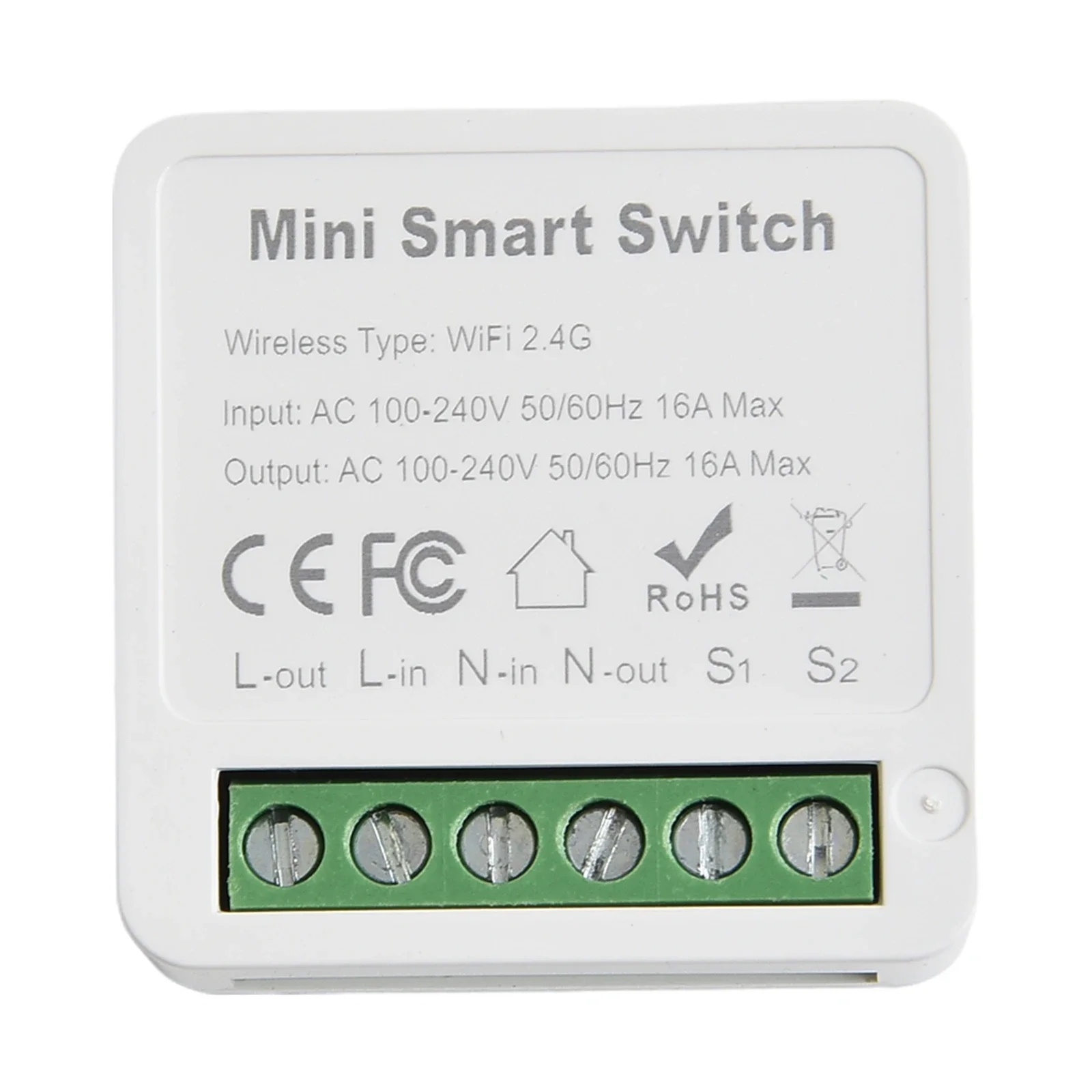 For Tuya Smart Switch Wifi Smart Mini Pass-Through Concealed Box Pass-Through  As A 1 Way Or 2 Way Circuit Without Separate Hub