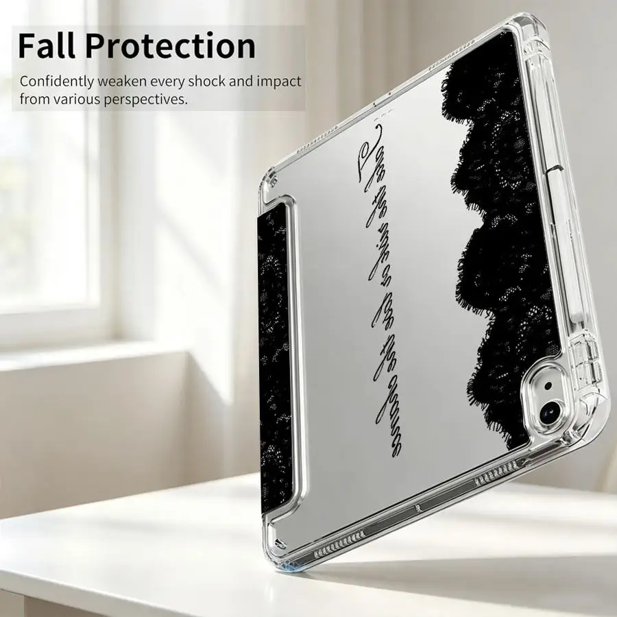 With Pen Slot Cover Tablet Case For Samsung Galaxy Tab S7 FE S10 Lite S9 Plus A11 S8 A9 Plus A8 Mandala Angel Pattern