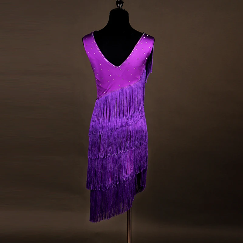 New Arrival Latin Dance Dress Women Girls Dance Clothes Tassel Salsa Samba Tango Ballroom Competition Costume Lady Dance Top