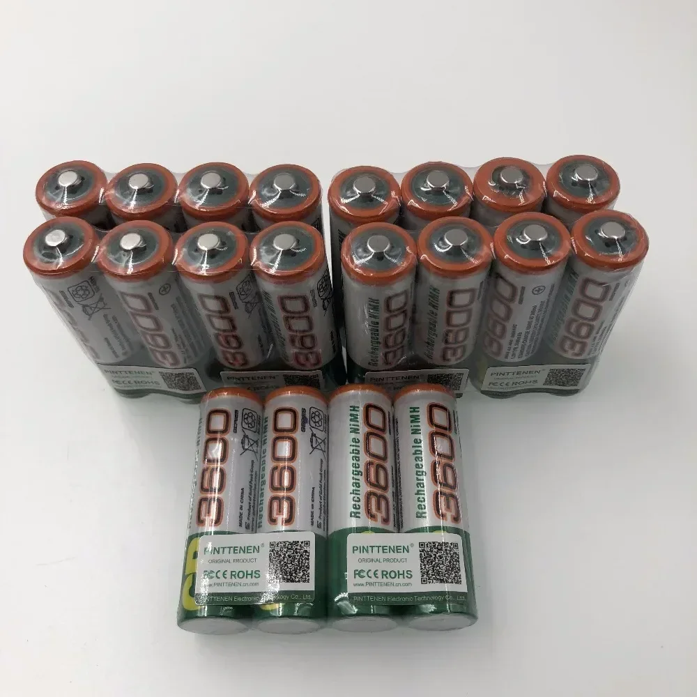 Batería AA de 1,2 V para juguetes, pilas precargadas NI MH de 3600mAh, Ni-MH AA3600 batería recargable, micrófono de cámara, 4-20 Uds.