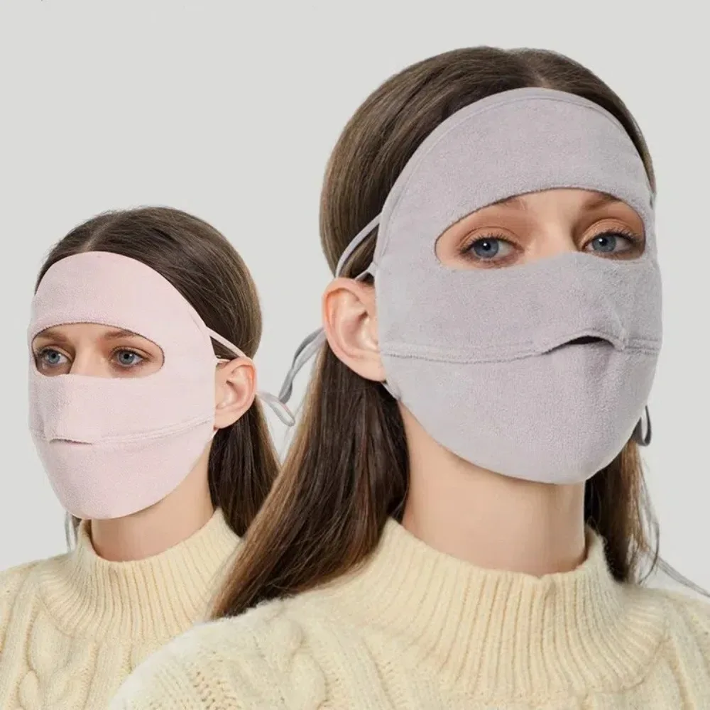 Zacht met dik fluwelen wintermasker Koudbestendig Winddicht Warm masker Opening Ademend Volledige gezichtsbedekking Winddicht masker Buiten