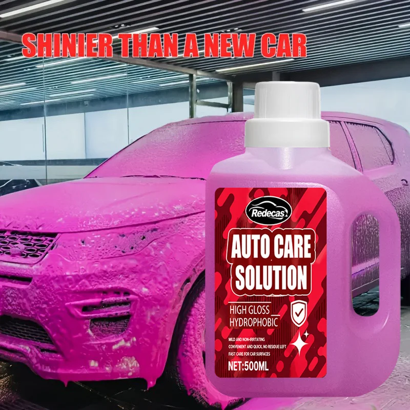 500ml Rosa Schaum-Autowaschshampoo, Baut & Formt Keramikbeschichtung, Pflegt & Schützt Autolack, All-in-One-Kit für Alle Autos – Detail 3