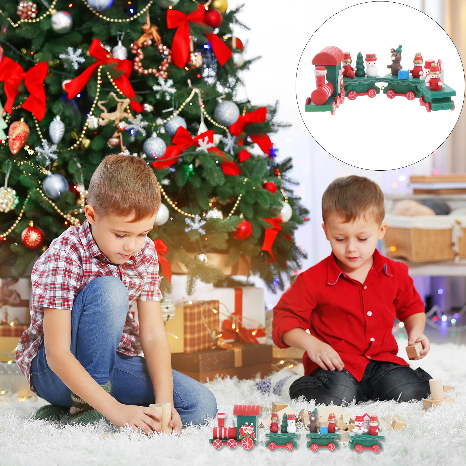 

Green Wooden Mini Train Hanging Ornament for Christmas Decoration Premium Quality Tree Pendant for Office Kindergarten Hotel Bar