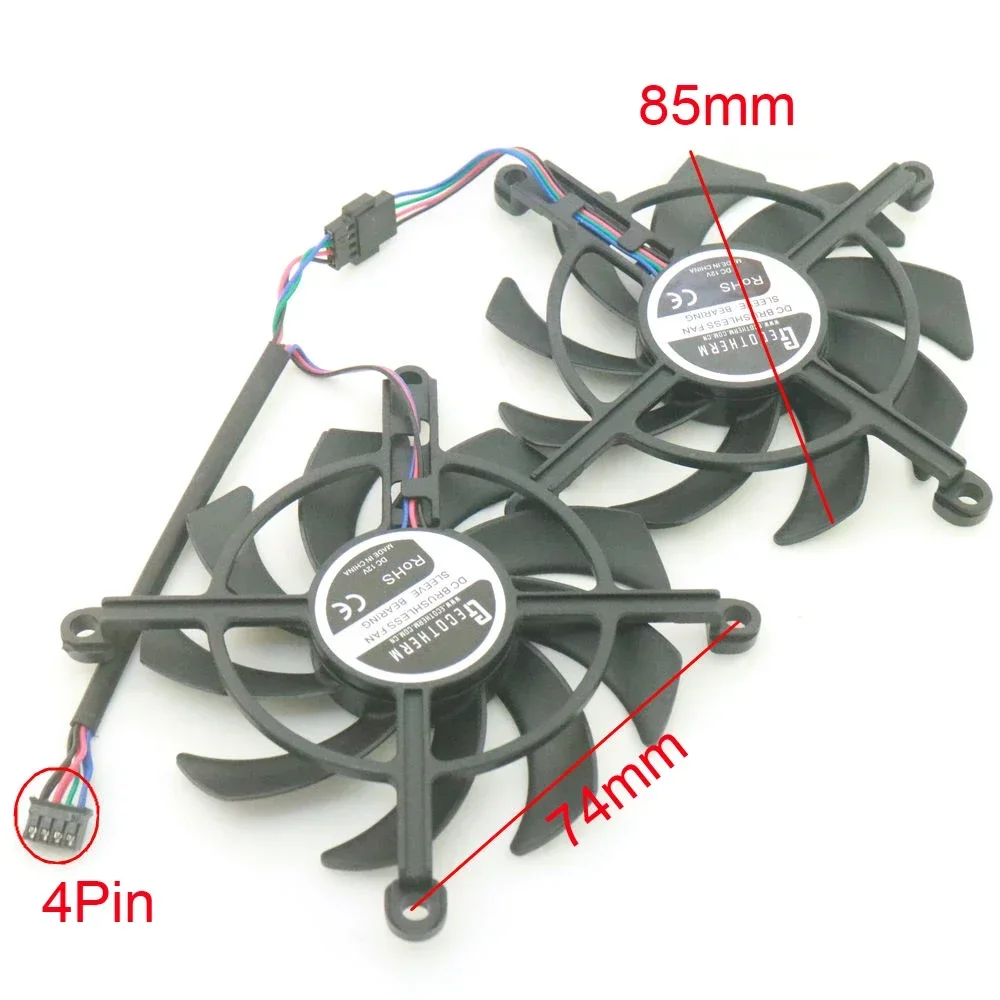 2pcs/Lot GFY09010E12SPA 85mm 12V For YESTON RTX4060 8GB GAEA Graphics Card Cooling Fan
