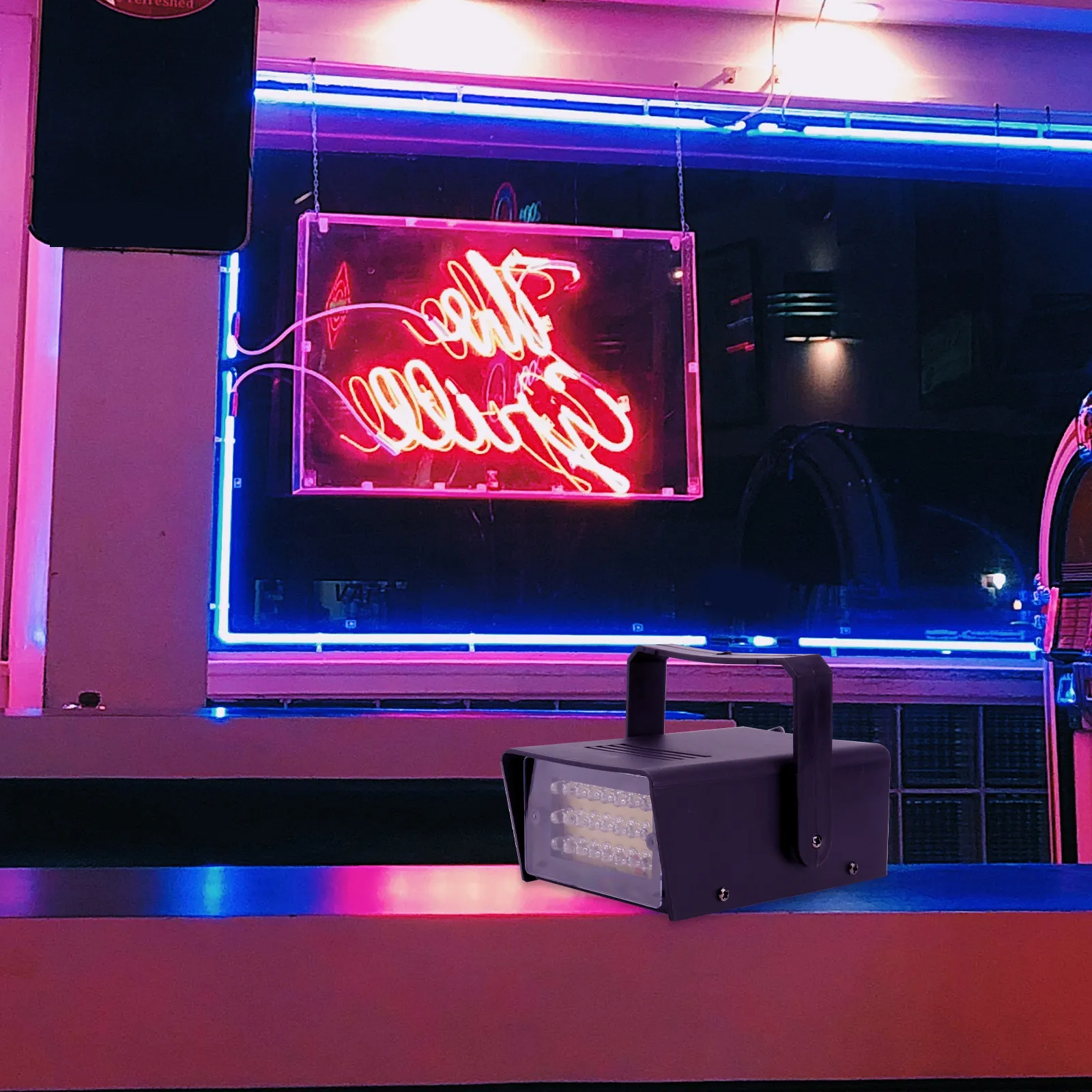 

1 шт. портативная диско-лампа-стробоскоп из прочных премиум-материалов для вечеринок, караоке, сценического освещения, дискотек, концертов, баров, клубов, создания праздничной атмосферы