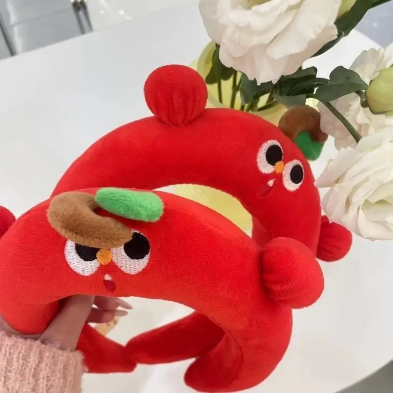 Bandeaux larges pour filles, couvre-chef festif cerise, accessoires pour cheveux bouffants