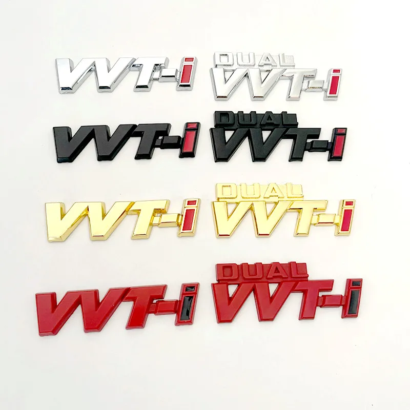 3D Metal Car Sticker Emblem Badge Decal For TOYOTA Dual VVT-i VVTI Camry COROLLA YARiS Rav4 Ralink REIZ CROWN PRIUS REIZ Avensis