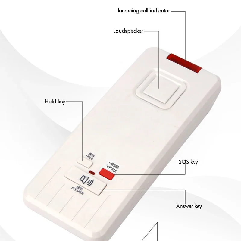 Wall-mounted Telephone, No Handset, Hotel Landline Wall Phone Speaker for Business Office, SOS Fast Dial, Automatic Take-up