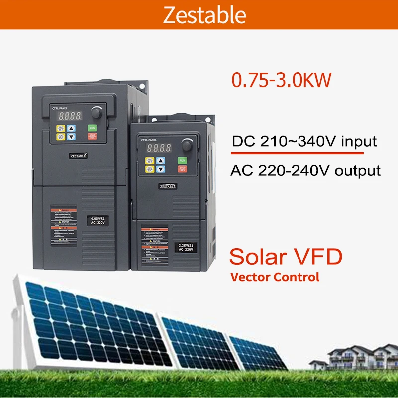 inversor solar za280 dc210340v tensao de entrada 075 15 22 30kw conversor frequencia variavel para controle de velocidade do motor 01