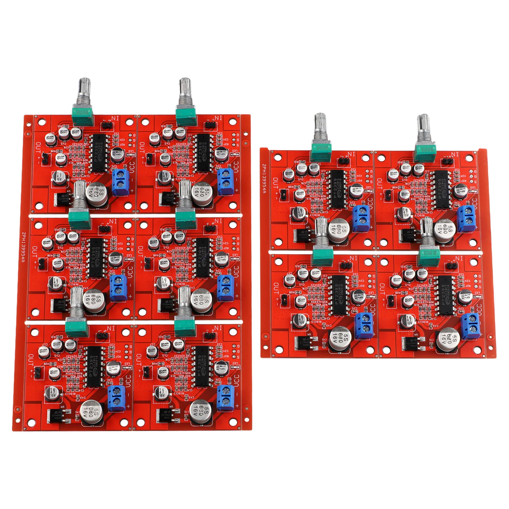 A14M 10PCS PT2399 Microphone Reverb Plate Reverberation Board No Preamplifier for DC 6V-15V