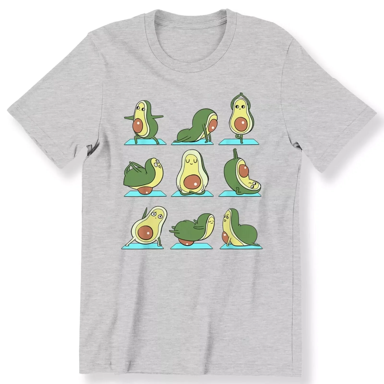 Avocado Yoga Poses T-shirt Cute Avocado Funny Yoga Pilates Men's Unisex T-Shirt