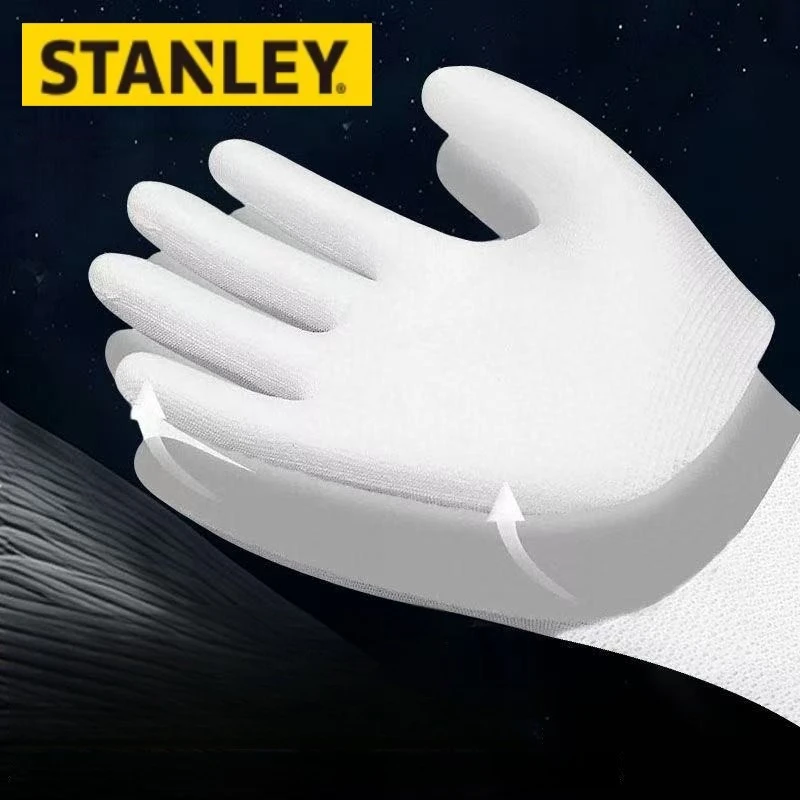 Stanley Gloves Lightweight, breathable, PU-coated summer gloves for electronics factories non slip, computer assembly