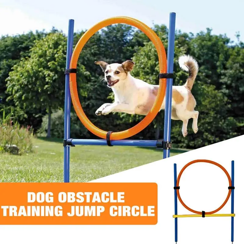 Dog TrainingCircle Pet Obstacle Training Jumping Ring Hurdles Snake Winding Pole Outdoor Jumping Course For Doggie Exercises