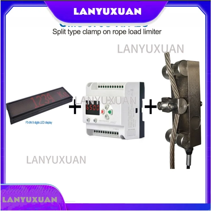 2026 Crane Overload lifting load weighing limiter with OMS-370C sensor RH-EC and 9-Digit LED Display screen for Long Distance Re