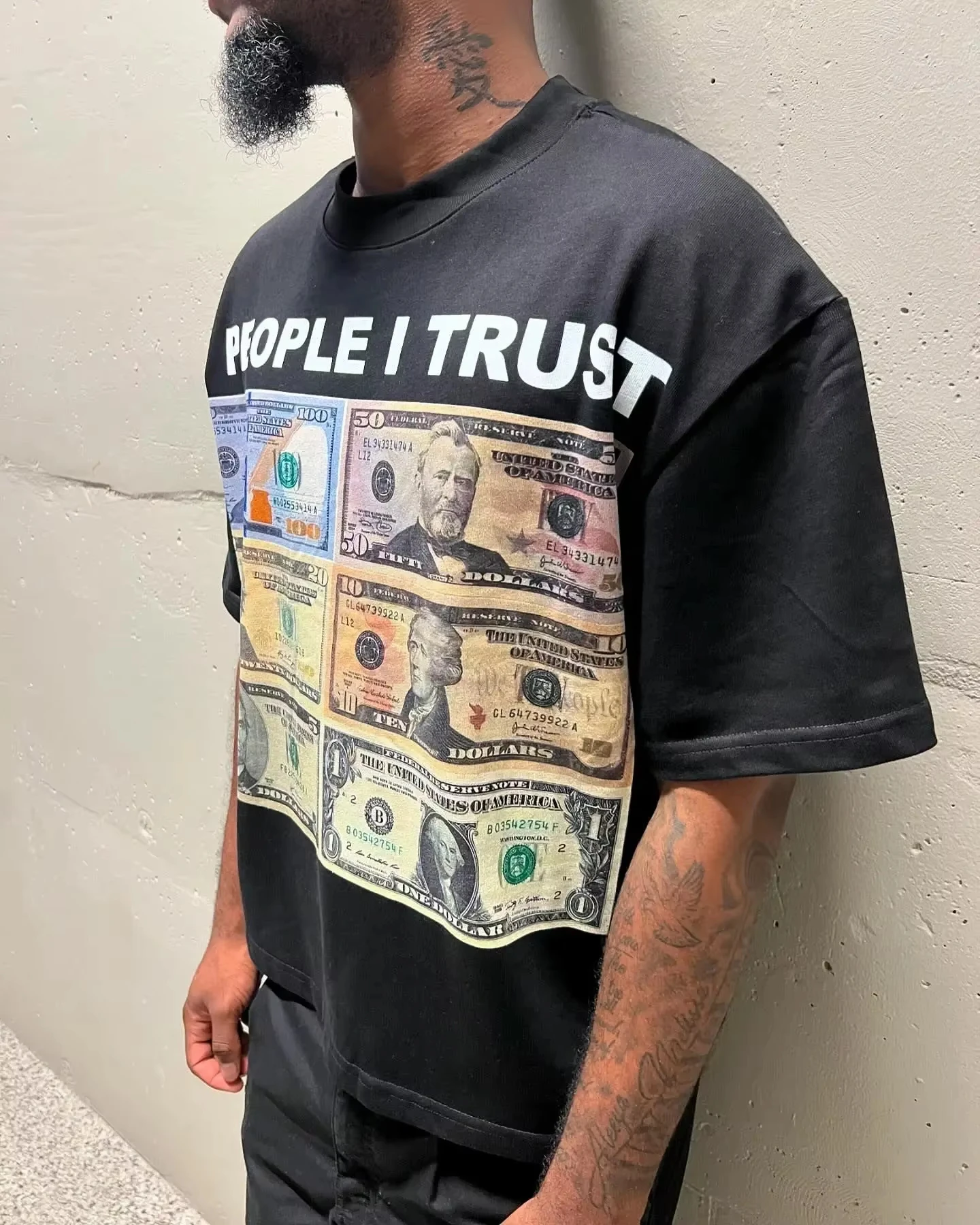 

America Funny Money T Shirts Graphic Cotton Streetwear Short Sleeve Summer Style Hip Hop Y2k Gothic Oversized T-shirt Men Women