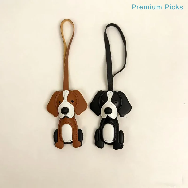 1Pcs Faux Leather Adjustable Strap For Keys Bags And Phone Chains Cute Beagle Dog Pendant Valentine's Day Gift For Men And Women