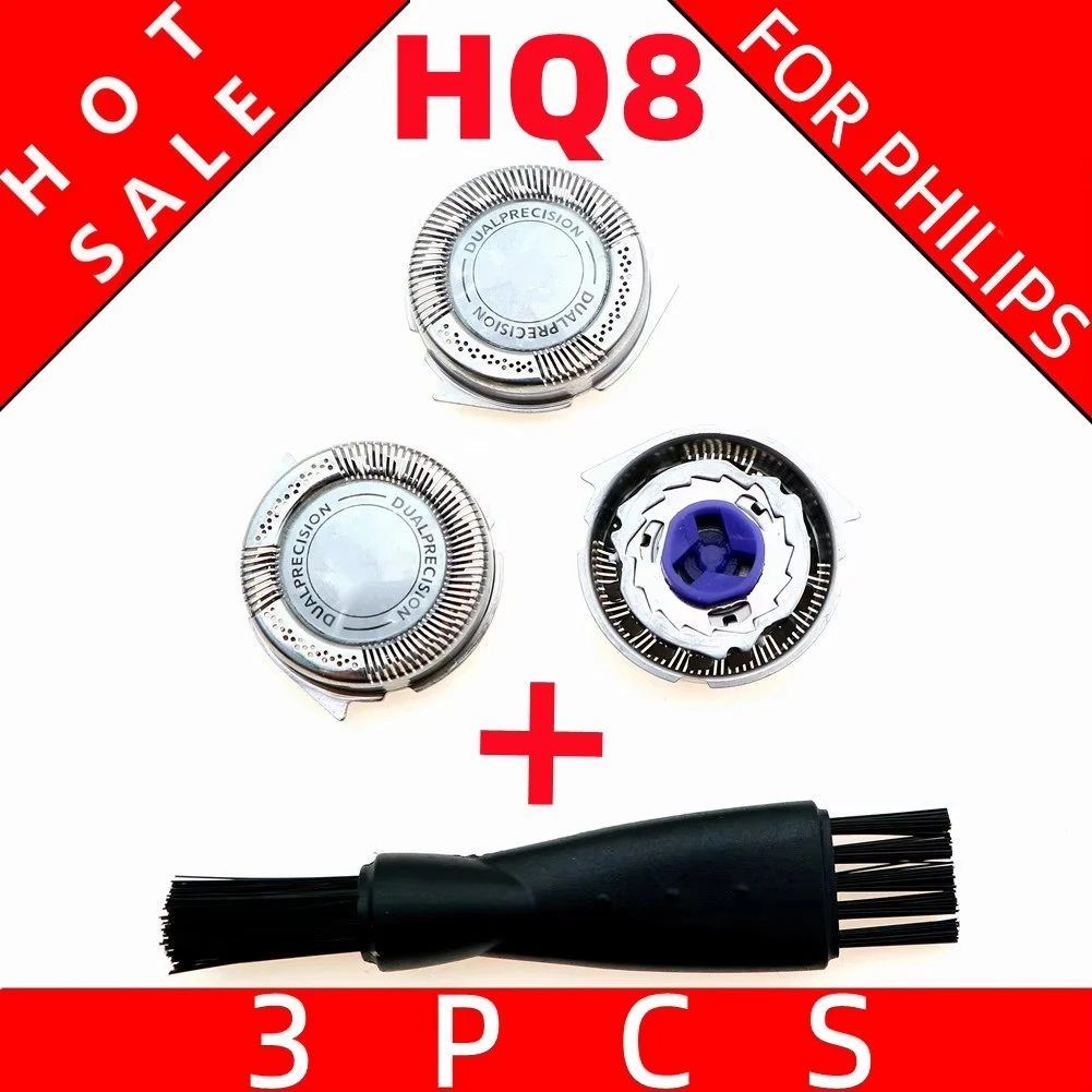 Cabeça de substituição de lâmina de barbear hq8, 3 peças para barbeador elétrico philips pt730 pt735 pt860 pt870 at750 at751 at890 at891 hq7120 hq7100