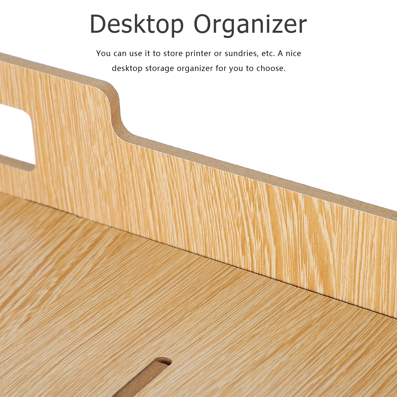 

Sturdy Wooden Multi-Level Desktop Storage Rack for Printer Papers Files Desktop Organizer Home Office Desk Tidy Holder