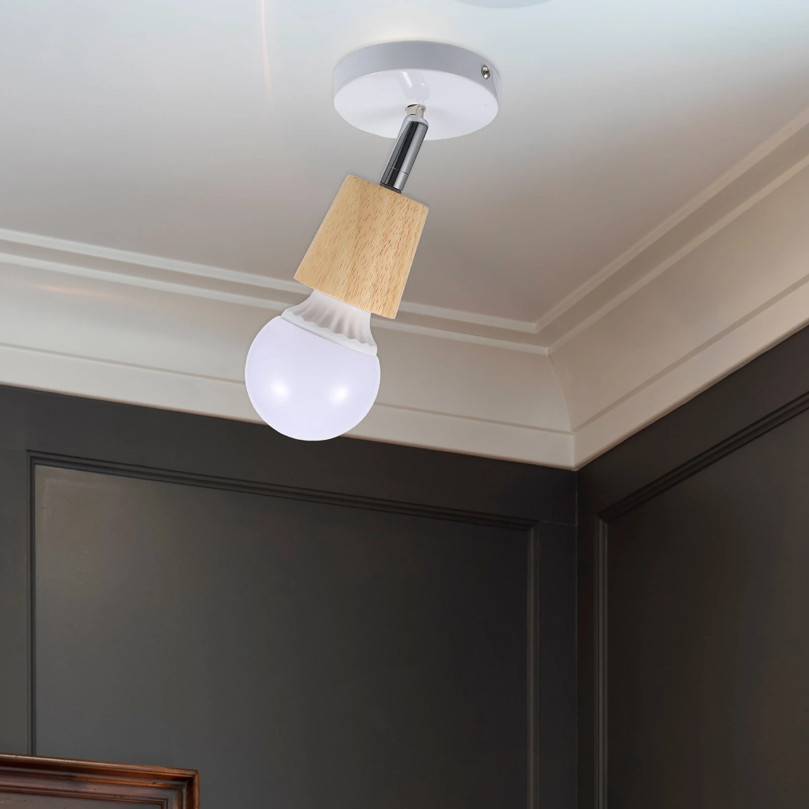 

LED Wooden Ceiling Lamp Copper Finish for Bedroom Living Room High Brightness Low Power Long Lasting Anti Corrosion