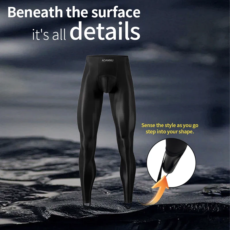 1Pcs Men Transparent Underpants Ultra-Thin Sports Long Leggings Boxer Breathable Three-Dimensional U-shaped Convex Bag Underwear