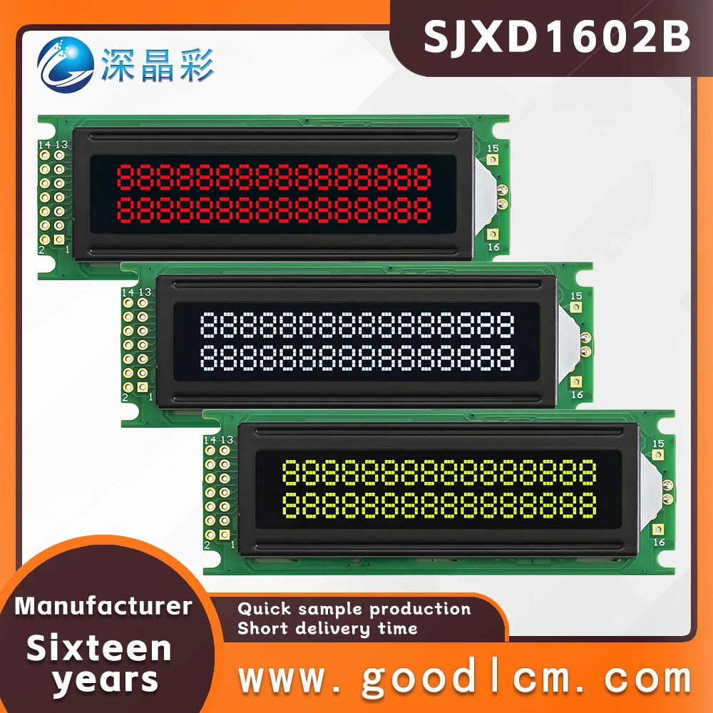 Écran LCD 16x2 à Haute Luminosité, Module SJXD1602B, Matrice de Points à Double Rangée de Caractères, Vente en Gros du Fabricant