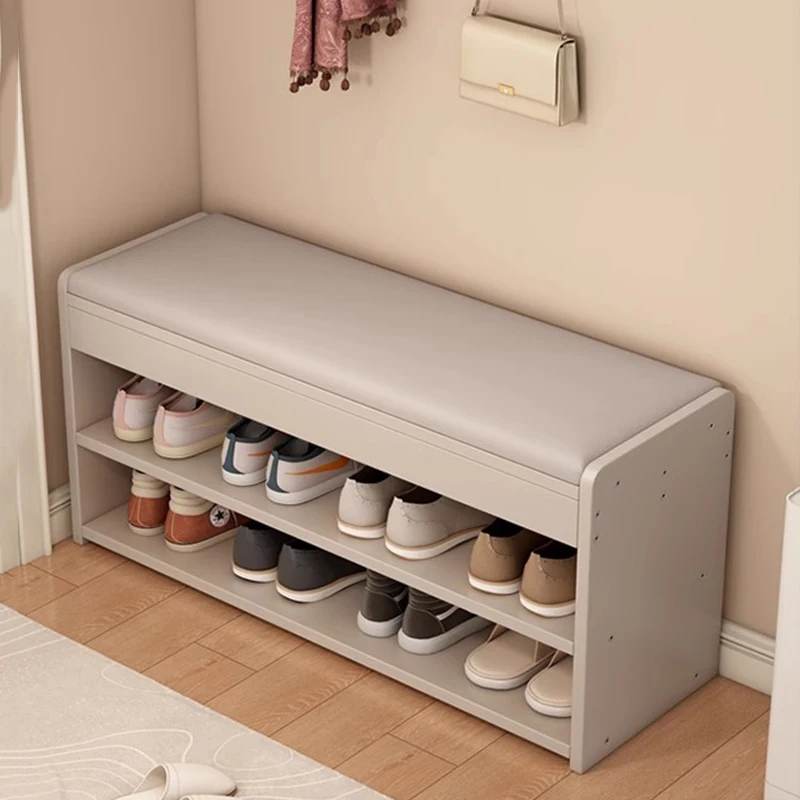 

Designer Organizer Shoe Cabinet Italian Minimalist Modern Organizer Shoe Shelf Wooden Bench Stackable Sapateira Home Furniture