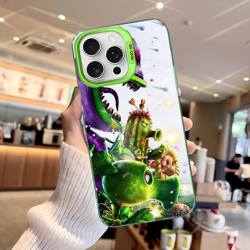 Game P-Plants Vs Z-Zombies Phone Case For IPhone 16 15 14 13 12 11 Pro Max X XR XSMAX 8 7 Plus Matte Shockproof Back Cover